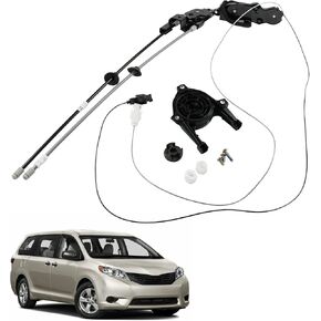 كابل الباب المنزلق الخلفي الأيسر للسائق والجانب الأيمن للراكب متوافق مع 2004-2010 Toyota Sienna 3.3L 3.5L V6 85620-08042 85620-08052 مجموعة أدوات إصلاح كابل التحكم في بكرة الباب 2-PC مع محرك in Kuwait