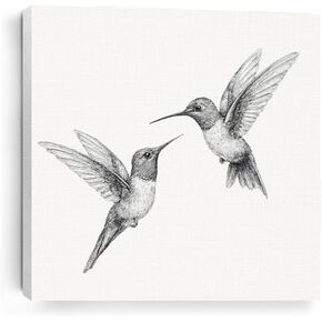 Vintage Hummingbird Gifts Hummingbird Decor Bird Lovers Farmhouse Living Room Bedroom Girls Room Wall Decor Canvas Wall Art Artwork for Walls Paintings Pictures Framed Art Prints 7.8X7.8 Inch in Saudi Arabia