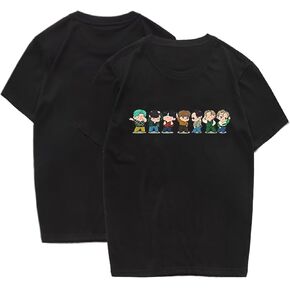 قميص كوري Love Yourself للنساء، تي شيرت برسوم جرافيك، بأكمام قصيرة، بضائع تجارية in Kuwait