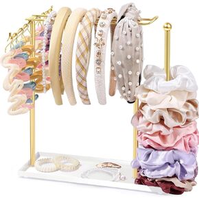 mofasvigi عقال حامل المنظم، اكسسوارات الشعر المعدنية عرض مخلب كليب تخزين scrunchie حامل مقاطع الشعر عصابات الشعر رف غرفة نوم الحمام كلية غرفة النوم ديكور للنساء والفتيات in Kuwait