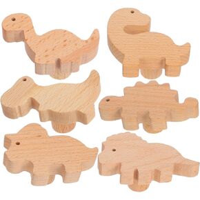 Wooden Dinosaur Drawer Pulls 6pcs Animal Cabinet Knobs with Screws Room Dresser Handles Nursery Decor in Kuwait