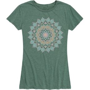 Instant Message - Pastel Decorative Mandala Mandala - Women's Short Sleeve Graphic T-Shirt in Kuwait