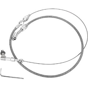 مجموعة كابلات خانق مضفرة من الفولاذ المقاوم للصدأ مقاس 24 بوصة، كابلات تسريع قابلة للتعديل مع تركيبات وطويق من الألومنيوم، استبدال كابل خانق عالمي متوافق مع معظم المركبات in Kuwait