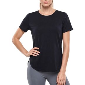 Women's Coolmax Bamboo Viscose T-Shirt Cooling Breathable Quick Dry Crew Neck Athletic Top for Workout Running Gym in Saudi Arabia