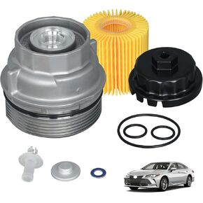 15620-31060 Oil Filter Housing Cap Compatible with Toyota Avalon Camry 4Runner Highlander RAV4 Sienna Tundra, Lexus RX350 ES300h LS460 w/Wrench Drain Plug Replace OE 04152YZZA1 1564331050 in Kuwait
