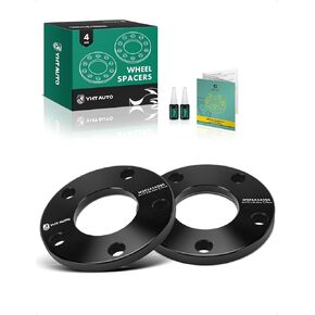 فواصل عجلات YHTAUTO 5 × 112 مم 12 مم بدون مسامير تناسب Audi A4 A5 A6 Q5 RS5 S4 S5 S6 S7 S8 SQ5، فواصل الإطارات، 66.6 مم تجويف مركزي 5 عروة 4 قطع باللون الأسود in Kuwait