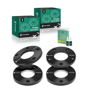 YHTAUTO 5x112mm Wheel Spacers 12mm w/o Bolts Fits Audi A4 A5 A6 Q5 RS5 S4 S5 S6 S7 S8 SQ5, Tire Spacers, 66.6mm Center Bore 5 Lug 4PCS Black in Kuwait