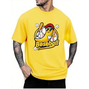 Baseball Shirt Men Vintage Baseball Fan Shirt Game Day Softball Team Graphic Short Sleeve Tee Tops in Kuwait