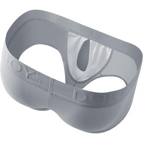 Men's Separated Pouch Trunks Fly Pouch Front Open Bulge Underwear Breathable Cotton Boxers Briefs in Kuwait