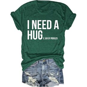 Pickle Shirt Funny Pickles Jar T Shirts for Women Graphic Vintage Tees Pickling Cucumbers Novelty Short Sleeve Tops in Saudi Arabia