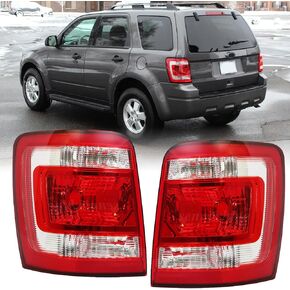 Rear Bumper Tail light Suitable Fit for 2008-2012 Ford Escape 2pc LH+RH Replacement with External Red Brake Lamp in Kuwait