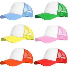 Ishua Blank Trucker Hat Bulk Mesh Cap for Women Men Adjustable Blank Hats for DIY Sports Outdoor Summer in Kuwait