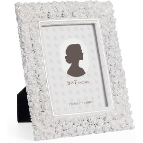 إطار صور مقاس 8 × 10، إطار صور مقاس 8 × 10 هدية مثالية لعيد الحب، هدية زفاف للأم والزوجة والابنة في الذكرى السنوية لغرفة المعيشة وغرفة النوم وديكور صور الزفاف، تذكار، أبيض لؤلؤي in Kuwait