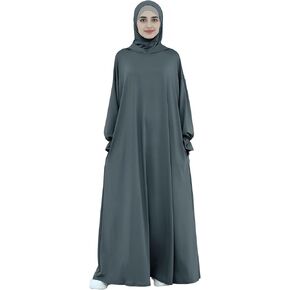 Abaya Muslim Women Hooded Dress Loose Sleeve Loose Maxi Modest Islamic Clothing Prayer Dress Kaftan in Saudi Arabia