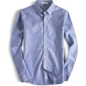 MUSE FATH Men's Oxford Dress Shirt-Cotton Casual Regular Fit Long Sleeve Shirt in Kuwait
