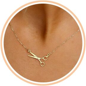 Lesbian Necklaces 18K Gold Tiny Scissors Necklace Minimalist Jewelry LGBT Pride Gift for Lesbian, Gay, Bisexual and Transgender People in Kuwait