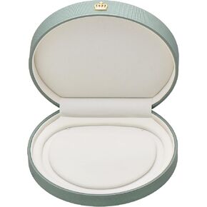 Premium PU Leather Jewelry Box for Pearl Necklace/Beaded Strand, Sage Green in Kuwait