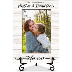 إطار صورة أمي، الحب بين الأم وابنتها هو إطار الصورة إلى الأبد، إطار صورة خشبي مع حامل، إطار صورة 4x6 لعرض الطاولة، ديكورات سطح المكتب لغرفة النوم والمكتب المنزلي -06 in Kuwait
