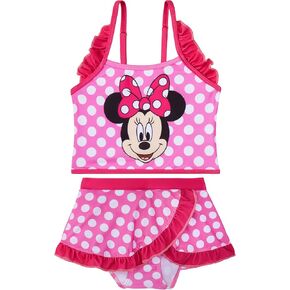Disney Stitch | Minnie Mouse Girls Bikini Two Piece Set Swimsuit, Adjustable Straps Bathing Suit, Tankini Swimwear in Kuwait