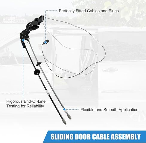 Sliding Door Cable Rear Left Driver Side&Right Passenger Side Compatible with 2004-2010 Toyota Sienna 3.3L 3.5L V6 85620-08042 85620-08052 Door Spool Control Cable Repair Kit 2-PC Set w/o Motor in Saudi Arabia