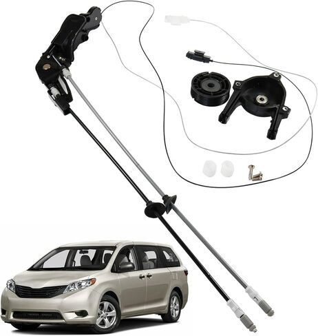 Sliding Door Cable Rear Left Driver Side&Right Passenger Side Compatible with 2004-2010 Toyota Sienna 3.3L 3.5L V6 85620-08042 85620-08052 Door Spool Control Cable Repair Kit 2-PC Set w/o Motor in Saudi Arabia