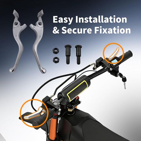 2 قطعة فرامل يد رافعة يمين ويسار مطورة متوافقة مع دراجة Tuttio Soleil01 E-Bike، استبدال أذرع فرامل اليد للدراجة الترابية in Kuwait