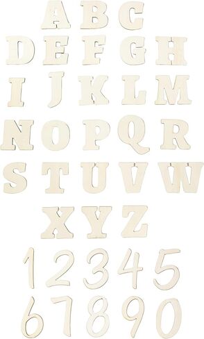 170 pcs 3in Wooden Lettering Craft Set Cute Letter Shapes for Home Decor and DIY Projects (3IN) in Kuwait