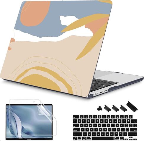 حافظة RuiHe.C لجهاز MacBook Pro 14 بوصة 2024 2023 2021 موديل M4 A3112 A3401 A3185 M3 A2918 A2992 M2 A2779 M1 A2442 Pro/Max، غطاء لجهاز MacBook Pro 14 بوصة حافظة بلاستيكية صلبة -Bulb3 in Kuwait