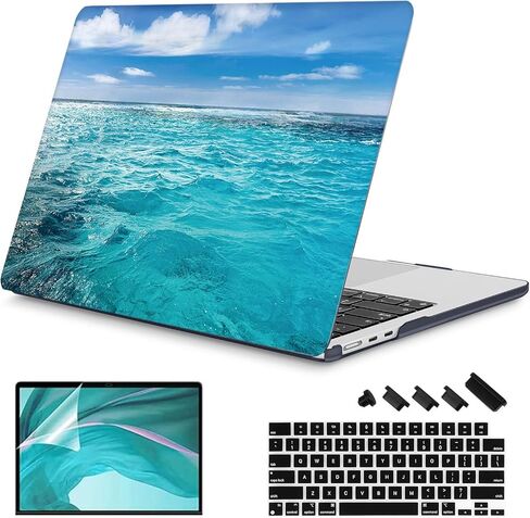 حافظة RuiHe.C لجهاز MacBook Pro 14 بوصة 2024 2023 2021 موديل M4 A3112 A3401 A3185 M3 A2918 A2992 M2 A2779 M1 A2442 Pro/Max، غطاء لجهاز MacBook Pro 14 بوصة حافظة بلاستيكية صلبة -Bulb3 in Kuwait