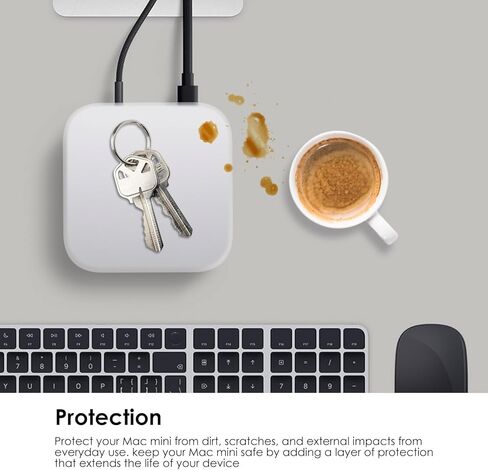 Protective Silicone Cover for Mac mini M4/M4 Pro 2024 Shockproof,Dustproof, Waterproof,Anti-Scratch (White) in Kuwait