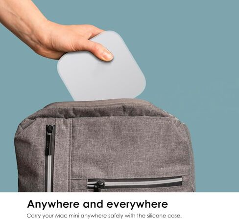 Protective Silicone Cover for Mac mini M4/M4 Pro 2024 Shockproof,Dustproof, Waterproof,Anti-Scratch (White) in Kuwait