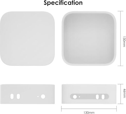 Protective Silicone Cover for Mac mini M4/M4 Pro 2024 Shockproof,Dustproof, Waterproof,Anti-Scratch (White) in Kuwait