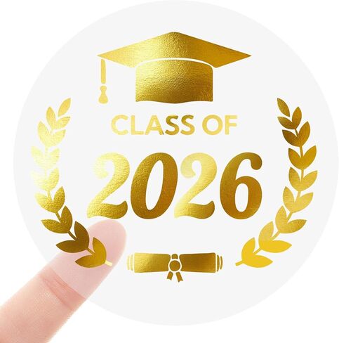 ملصقات التخرج G2Plus ، فئة 120pcs من 2025 ملصقات ، ملصقات Cap التخرج الذهب 1.6 بوصة ، ملصقات ختم مظروف التخرج الشفافة لدعوة التخرج وفضلات الحزب الخريج in Kuwait