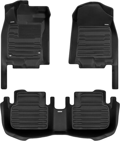 TuxMat for Acura Integra Without Rear USB Charging Ports 2023-2026 Models - Custom Car Mats - Maximum Coverage, All Weather, Laser Measured - This Full Set Includes 1st and 2nd Rows in Kuwait