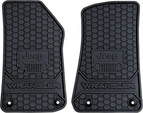 سجادات أرضية السيارة الأمامية من البلاستيك 001805R01 Jeep Wrangler مخصصة من المصنع لسنوات موديل 2019-2023 باللون الأسود in Saudi Arabia
