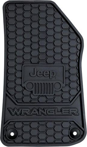 سجادات أرضية السيارة الأمامية من البلاستيك 001805R01 Jeep Wrangler مخصصة من المصنع لسنوات موديل 2019-2023 باللون الأسود in Saudi Arabia