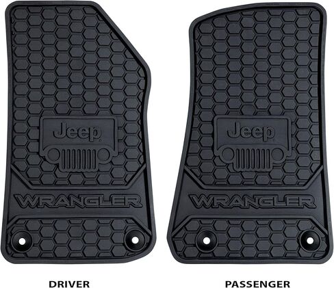 سجادات أرضية السيارة الأمامية من البلاستيك 001805R01 Jeep Wrangler مخصصة من المصنع لسنوات موديل 2019-2023 باللون الأسود in Saudi Arabia