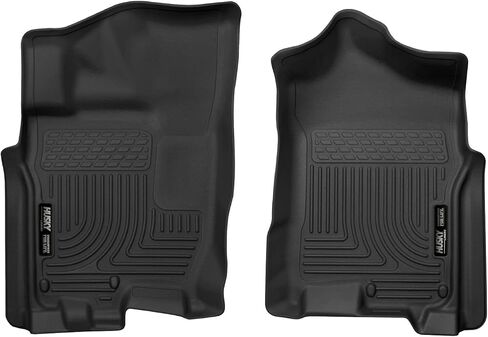 Husky Liners X-act Contour Floor Mats | Fits 2017-2024 Nissan Titan Extended & Crew CAB ONLY; 2016-2024 Titan XD Crew CAB ONLY; 2017-2019 Titan XD Extended CAB ONLY | Front Row, 2-pc Black - 55451 in Saudi Arabia