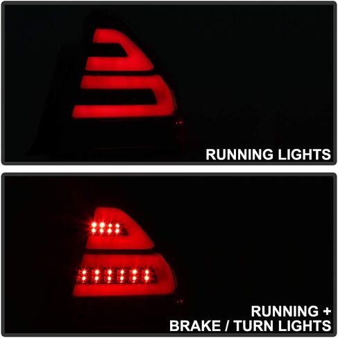 ACANII - For 2006-2013 Chevy Impala Black Smoked LED Light Tube Tail Lights Brake Lamps Replacement Driver & Passenger in Kuwait