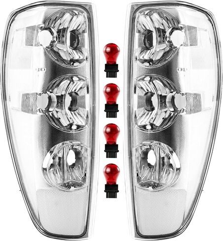USR UNIQUE STYLE RACING 04-12 Z85 PickUp Tail Light – Rear Lamps Set (Left + Right) Compatible with 2004-2012 Chevrolet Colorado Chevy Pick Up Truck All Models GMC Canyon (CLEAR LENS w/COLOR BULBS) in Saudi Arabia