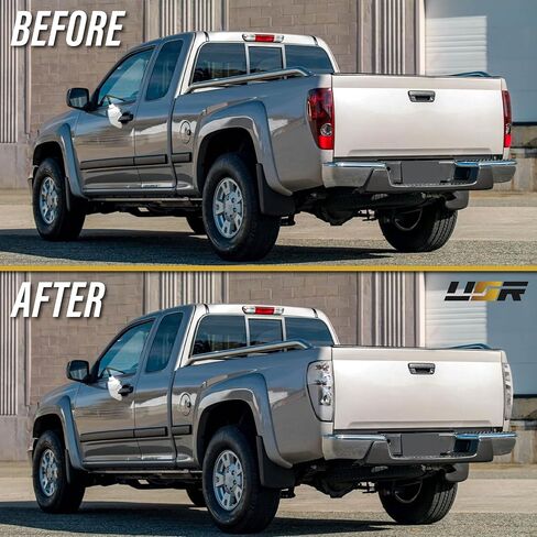USR UNIQUE STYLE RACING 04-12 Z85 PickUp Tail Light – Rear Lamps Set (Left + Right) Compatible with 2004-2012 Chevrolet Colorado Chevy Pick Up Truck All Models GMC Canyon (CLEAR LENS w/COLOR BULBS) in Saudi Arabia