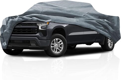 5 Layer Semi Custom Fit Truck Full Car Cover for Mitsubishi L200 2017-2023 Crew Cab Pickup 4-Door Short Bed, All Weather Protection Breathable Dust Scratch, Dust, Snow Shield in Kuwait