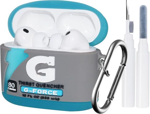 3 حزمة - لغطاء AirPods الثاني من الجيل الأول من الغطاء - Cartoon Food Cowaii Funcy Cover for Airpods Case with Cleaner Pen Kit ، Silicone Gum Sport Case for Women Boys Kids with keychain in Saudi Arabia