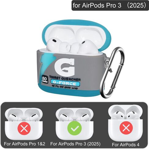 3 حزمة - لغطاء AirPods الثاني من الجيل الأول من الغطاء - Cartoon Food Cowaii Funcy Cover for Airpods Case with Cleaner Pen Kit ، Silicone Gum Sport Case for Women Boys Kids with keychain in Saudi Arabia