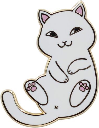 REAL SIC Playful Cat Enamel Pin - Cute & Funny Kitty Lapel Pin for Jackets, Backpacks, Tops, Bags & Hats in Saudi Arabia