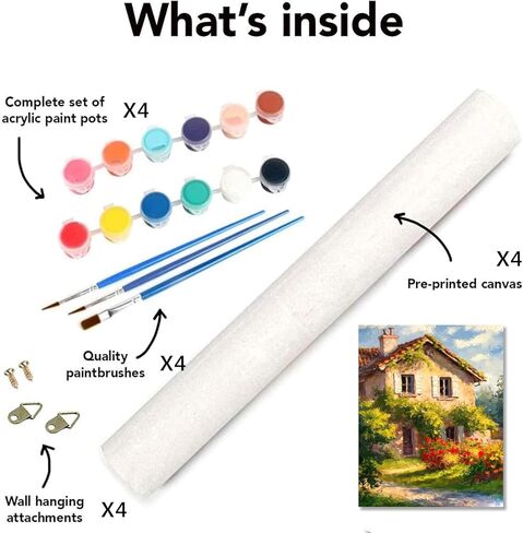 MBNTJHT DIY Easy Gnome Paint by Numbers Kit for Adults,Unframed Succulents Gnome Oil Paint by Number Kits for Beginner,Acrylic Painting Kits for Home Wall Decor 16X20 Inch. in Kuwait