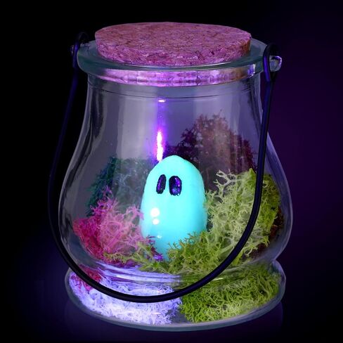 3 قطع من HyDren شبح حيوان أليف للهالوين في جرة يعتمد شبحًا يتوهج في الشبح الداكن في زجاجة مع تماثيل شبح مضيئة في الزجاج ديكور مخيف هدايا يدوية زاحفة لهدايا حفلات الهالوين in Kuwait