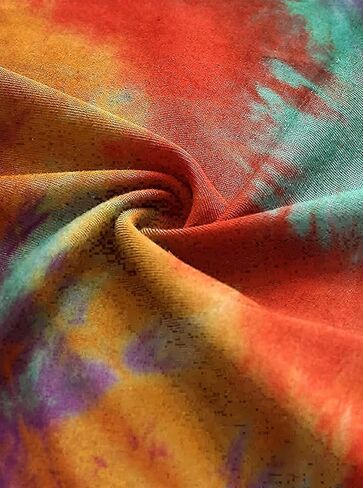 Avanova Tie Dye Shirt Women Ripped Short Sleeve Crop Tops Distressed Cropped T Shirts for Concert Halloween Goth Rock in Saudi Arabia