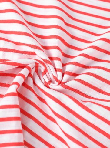 LilyCoco Womens Striped Square Neck Tops Casual Puff Short Sleeve Cropped T Shirts in Saudi Arabia