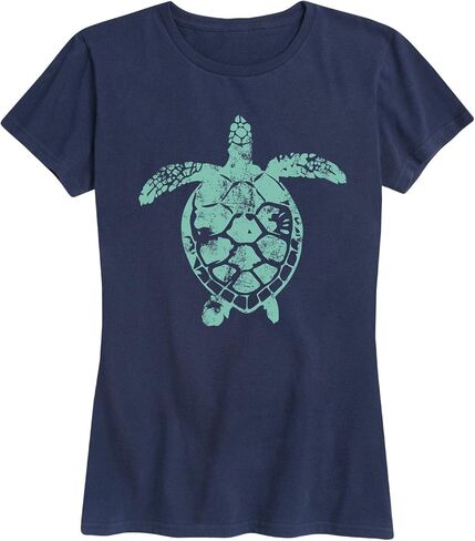 Instant Message - Sea Turtle Illustration - Women's Short Sleeve Graphic T-Shirt in Kuwait